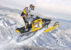 Победный взлет на снегоходе с амортизаторами "KYB"